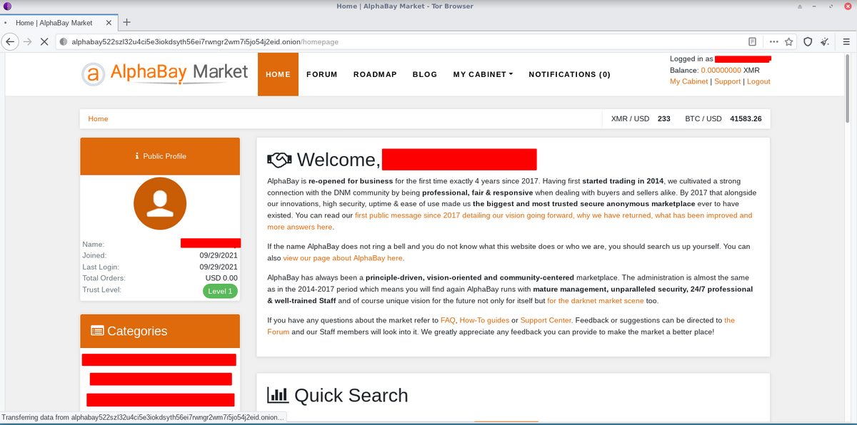 AlphaBay Market screenshot